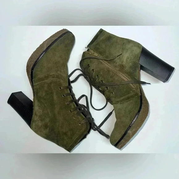 Barney's New York suede lace boots Sz 38  US 7.5 - Picture 2 of 10